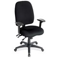 Officesource Advanced Collection High Back Task Chair with Adjustable Arms and Black Frame 8456ASFBK